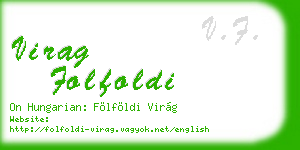 virag folfoldi business card